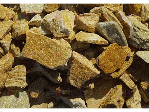 Kamenclub.ru: Щебень крошка желтый (ЗЛАТОЛИТ) фр. 5-10 мм.  купить в Оренбурге мрамор золотистый, бежевый, желтый каменная ландшафтная декоративная крошка здатолита 8500 руб/т   фото КАМЕНЬ КЛУБ