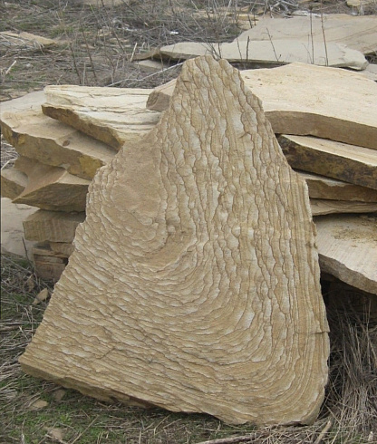 Kamenclub.ru: Форматный камень (плаха) пошаговая дорожка от 70-150 см (4 -12 см)  купить в Оренбурге плитняк  форматный плаха желтый песчаник 9 000 руб/т   фото КАМЕНЬ КЛУБ