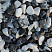 Kamenclub.ru: Мраморная крошка (щебень галтованный микс:: белый-черный) фр.5-10 мм  купить в Оренбурге мрамор белый, черный, молочный, серый галтовка мраморная окатанная декоративная ландшафтная 15500 руб/т   фото КАМЕНЬ КЛУБ
