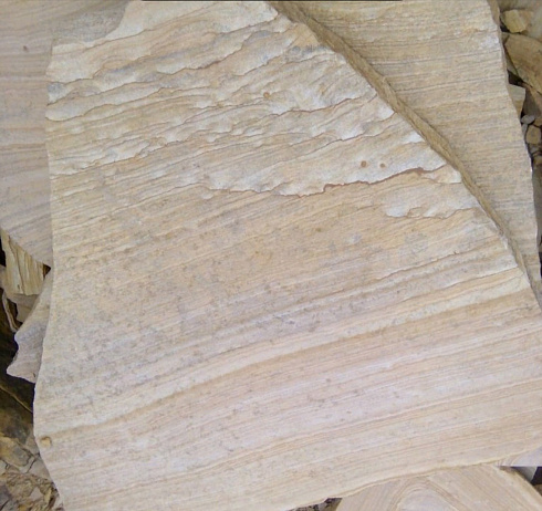 Kamenclub.ru: Песчаник пластушка желтый с рисунком (4-6 см)  купить в Оренбурге плитняк пластушка желтый с рисунком песчаник 9 000 руб/м3   фото КАМЕНЬ КЛУБ