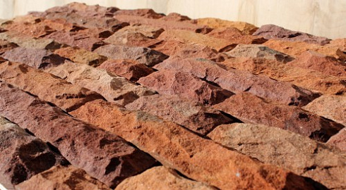 Kamenclub.ru: Песчаник (красный дракон) art PSK-5-03  купить в Оренбурге    3350 руб/кв.м   фото КАМЕНЬ КЛУБ