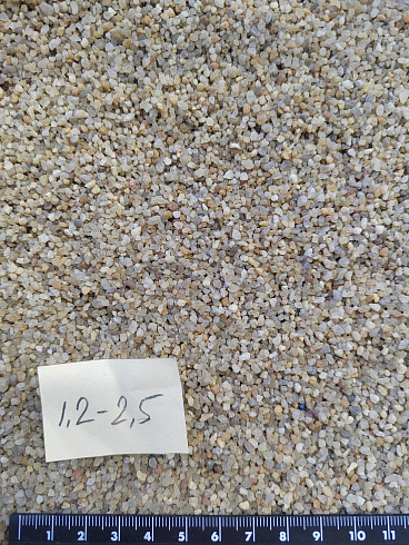 Кварцевый песок сухой фракцинированный фр. 1,2-2,5 мм.  купить в Оренбурге фото Камень Клуб
