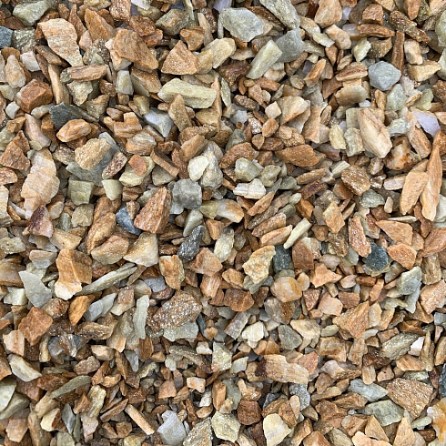 Kamenclub.ru: Щебень крошка желтый (ЗЛАТОЛИТ) фр. 10-20 мм.  купить в Оренбурге златолит бежевый, золотистый, желтый каменная декоративная крошка щебня златолита 10800 руб/т   фото КАМЕНЬ КЛУБ